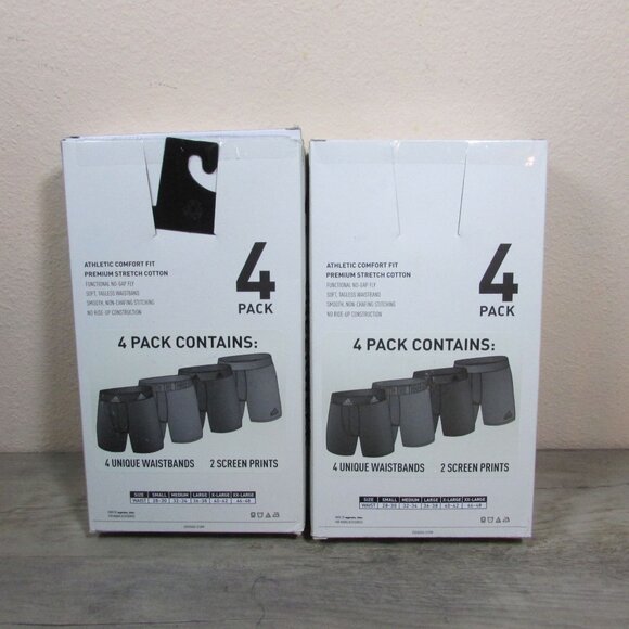 2x Adidas Men's Medium Stretch Cotton Trunk Boxer 3 Pack (6 Total Pair) - Picture 2 of 4